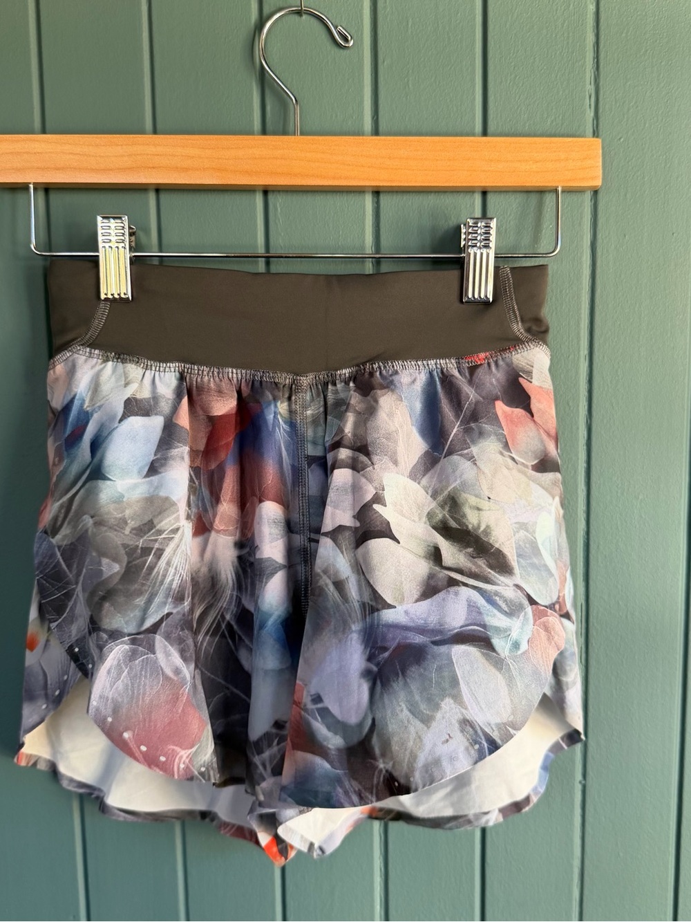 lululemon athletica Multicolor Floral Athletic Shorts with Dark Waistband